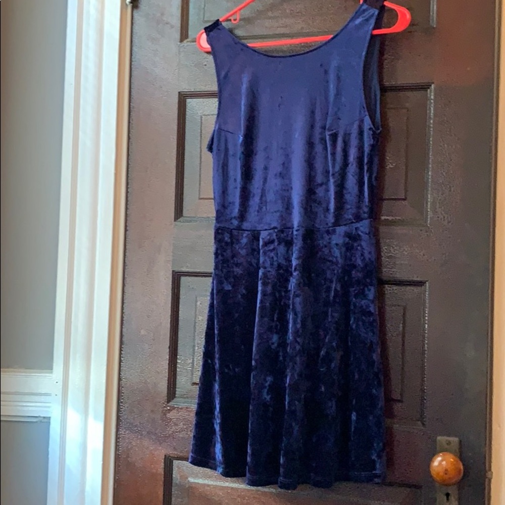 Blue Open Back Dress